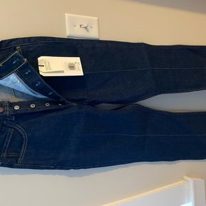Levi’s super high rise, rib cage bootcut jeans